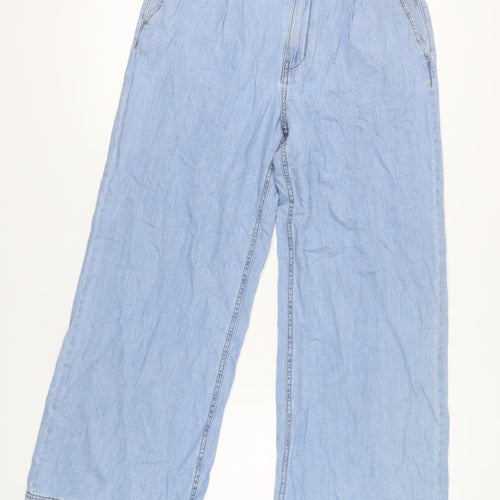 Marks and Spencer Women's Blue Wide-Leg Jeans Size 12