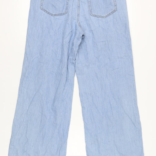 Marks and Spencer Women's Blue Wide-Leg Jeans Size 12