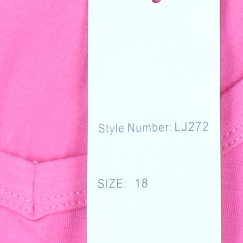 Neutral Territory Women's Pink V-Neck Top, Size 18