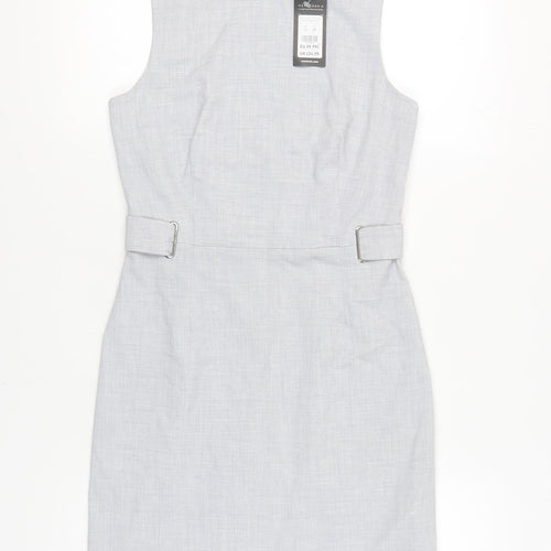 New Look Women's Grey Sleeveless Dress Size 10