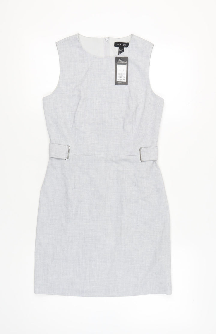 New Look Women's Grey Sleeveless Dress Size 10