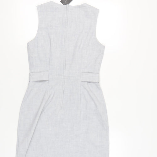 New Look Women's Grey Sleeveless Dress Size 10