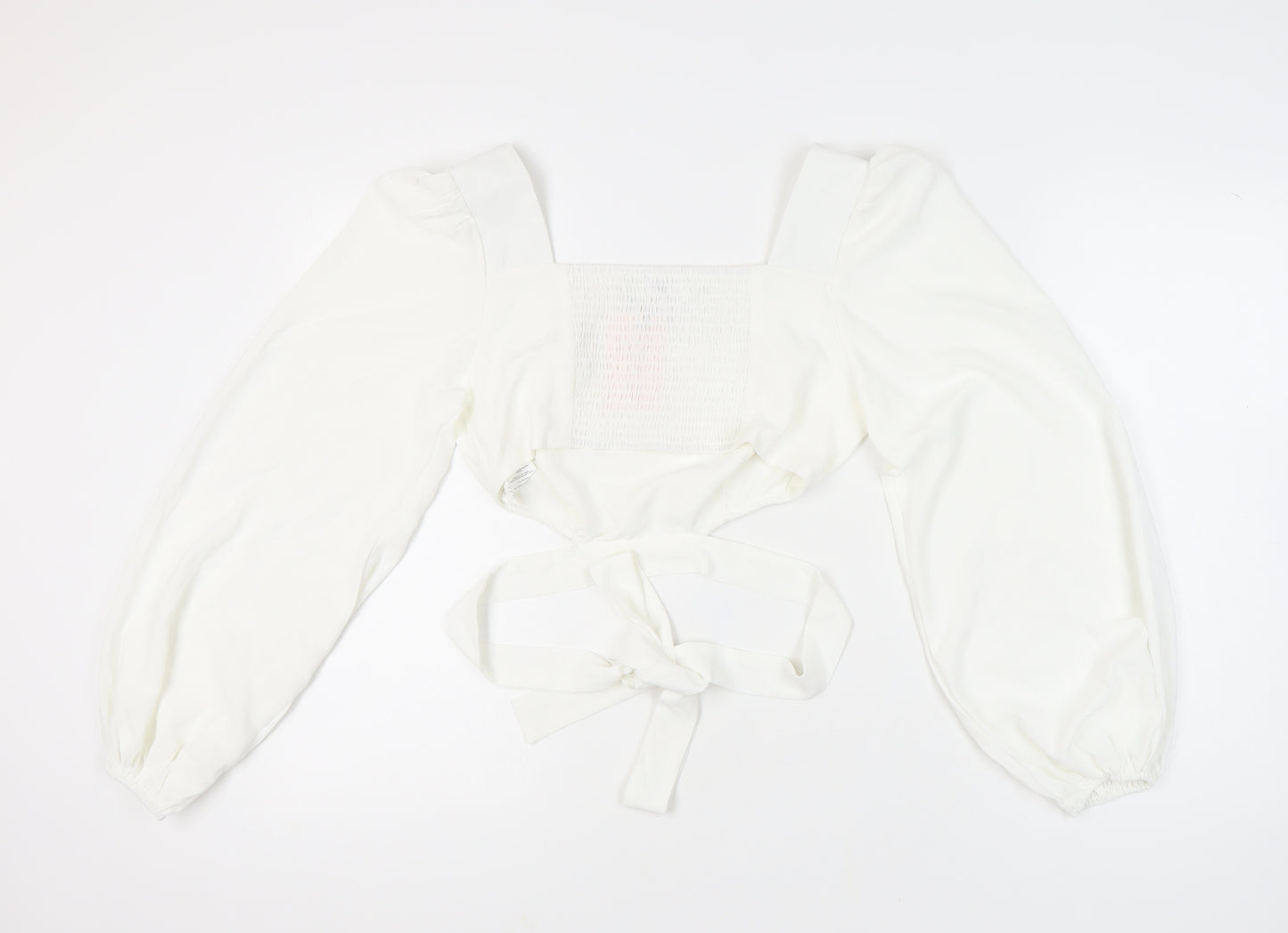 Missguided Women's White Wrap Blouse UK Size 14