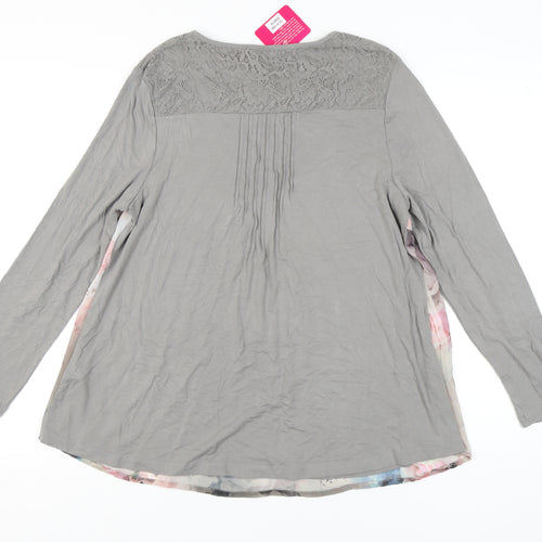 Together Women Multicoloured Tunic Size 14 V-Neck