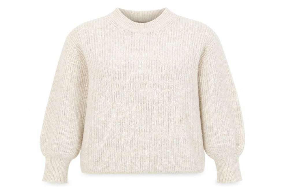 Front view of ASOS DESIGN Women's Beige Mock Neck jumper, size 8