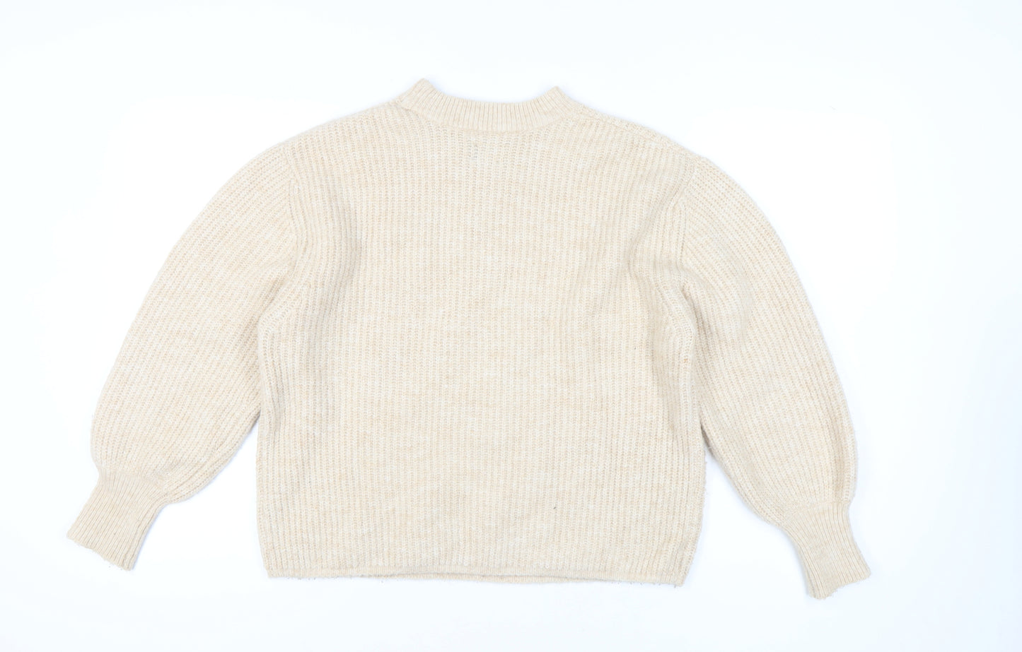 ASOS DESIGN Women's Beige Mock Neck Pullover Jumper Size 8