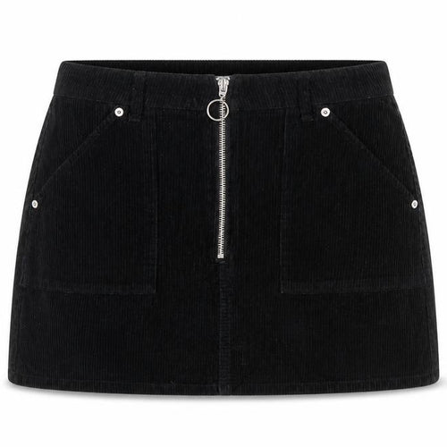Topshop Women's Black Corduroy Mini Skirt Size 10