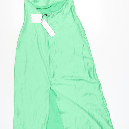 Zara Women's Green Slip Dress Size 8 Strappy