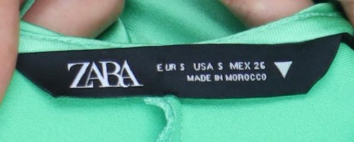 Zara Women's Green Slip Dress Size 8 Strappy
