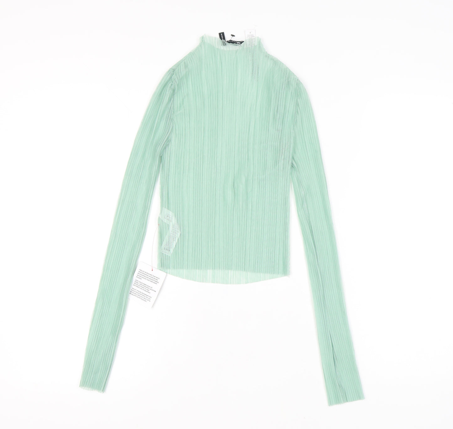 ASOS DESIGN Women Green Blouse Size 8 Long Sleeve Basic