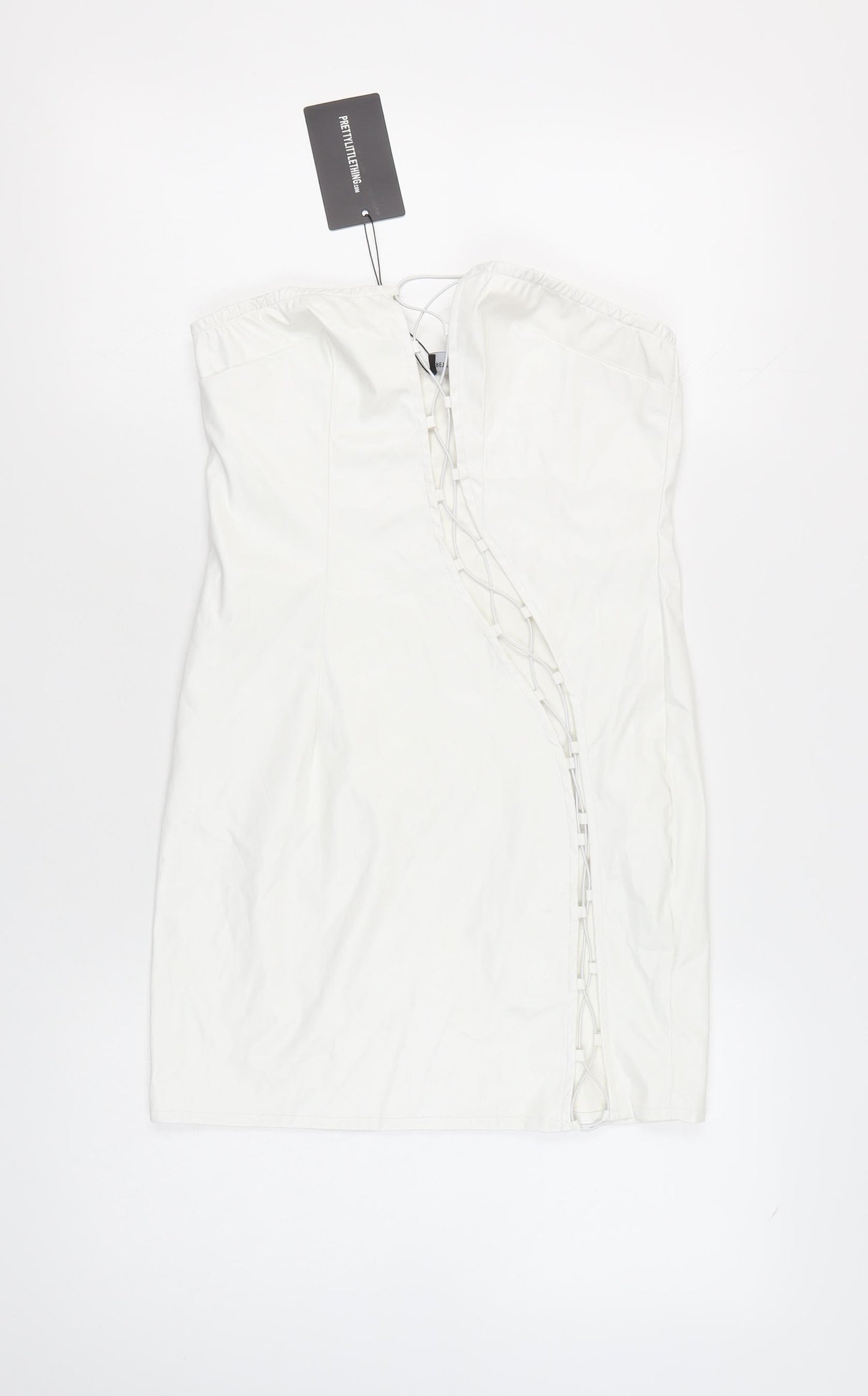 PrettyLittleThing White Mini Dress Size 10 Women