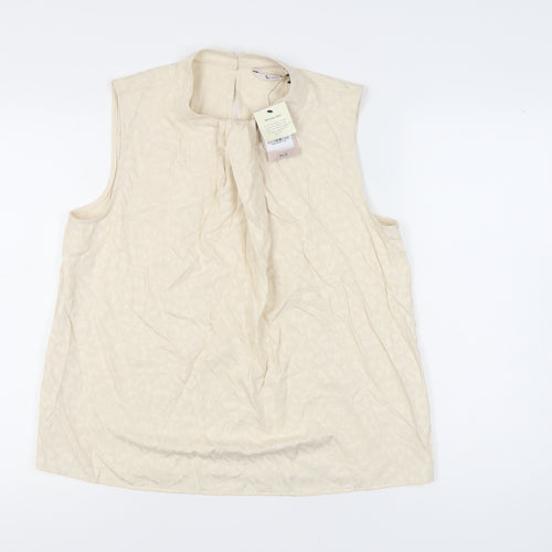 Tu Women's Beige Blouse Size 16 Sleeveless New