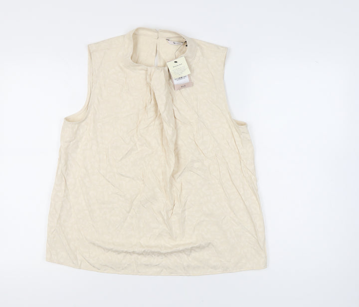 Tu Women's Beige Blouse Size 16 Sleeveless New