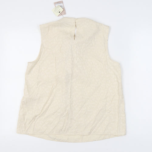 Tu Women's Beige Blouse Size 16 Sleeveless New