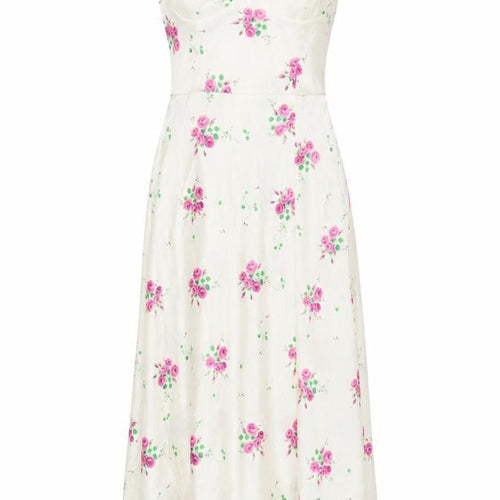 Zara Women Ivory Floral Slip Dress S Spring Wedding