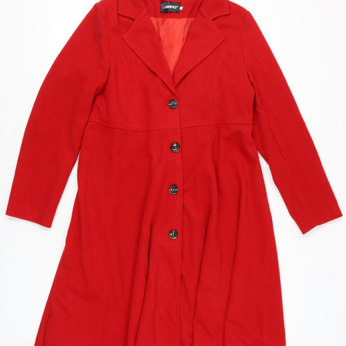 GWIND Women’s Red Overcoat 3XL - Classic Style