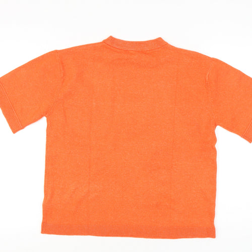 Marks and Spencer Women’s Orange Mock Neck Pullover Jumper M