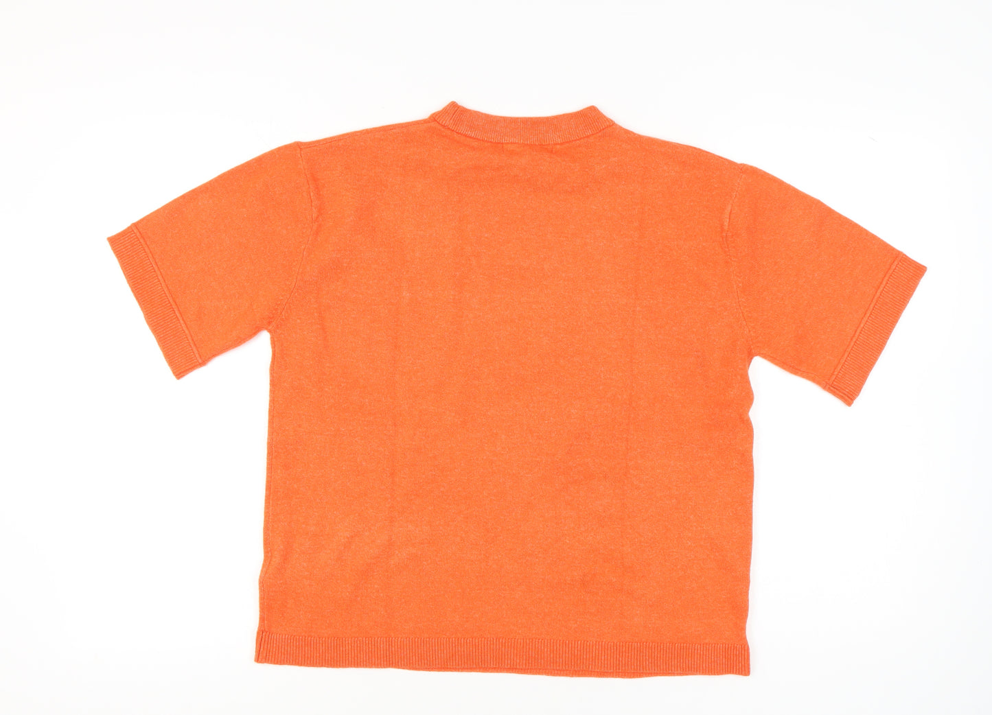 Marks and Spencer Women’s Orange Mock Neck Pullover Jumper M