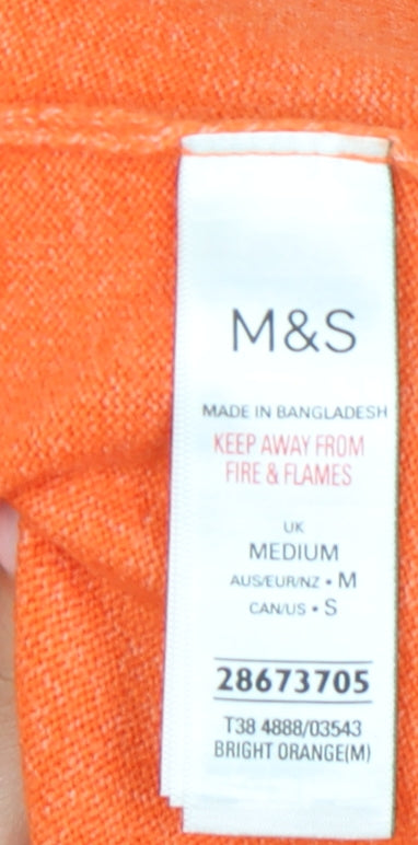 Marks and Spencer Women’s Orange Mock Neck Pullover Jumper M