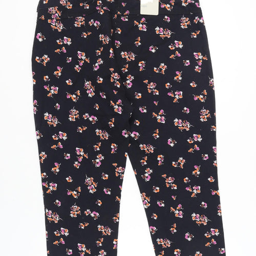 Marks and Spencer Women's Black Floral Capri Trousers