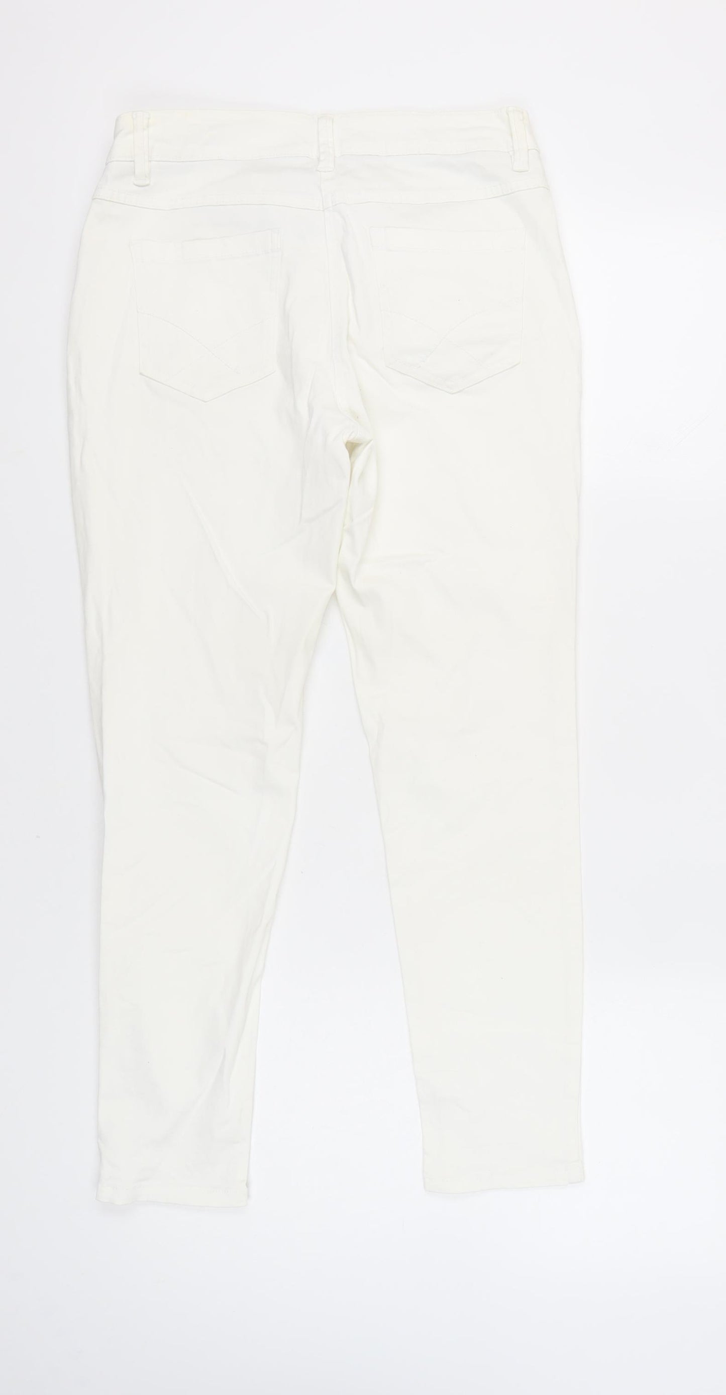 TU Women's White Skinny Jeans Size 12 Slim
