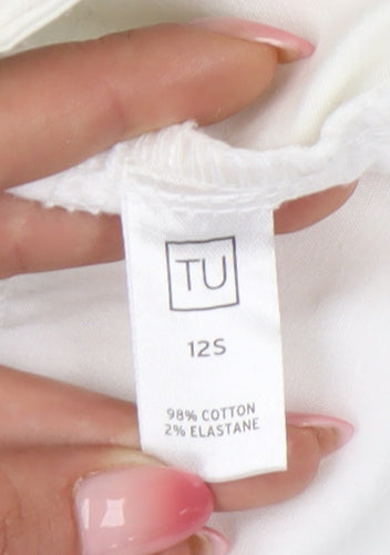 TU Women's White Skinny Jeans Size 12 Slim