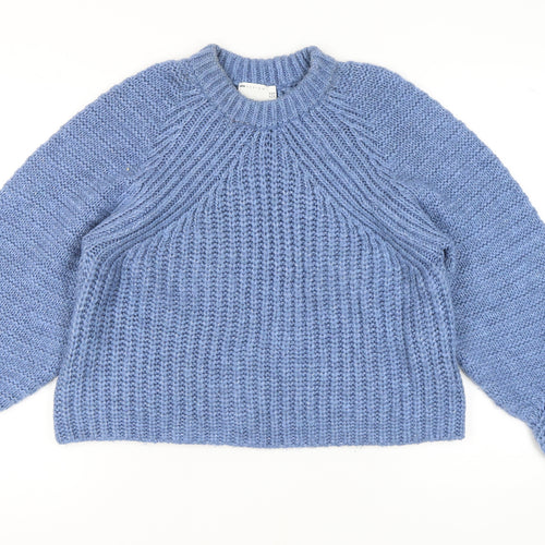 ASOS DESIGN Women's Blue Crew Neck Pullover Jumper