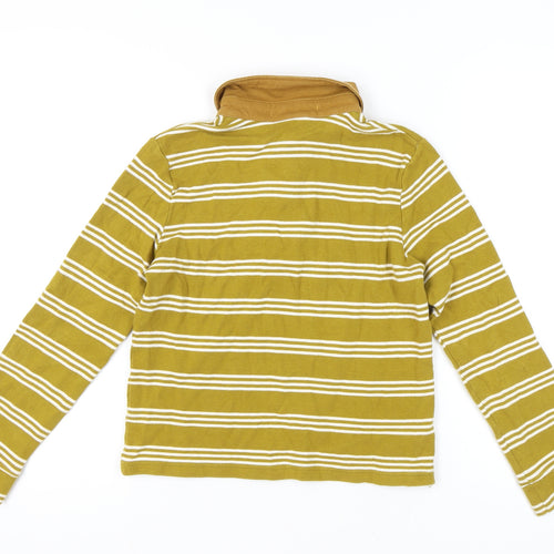 Octopus Me Unisex Yellow Striped Polo S