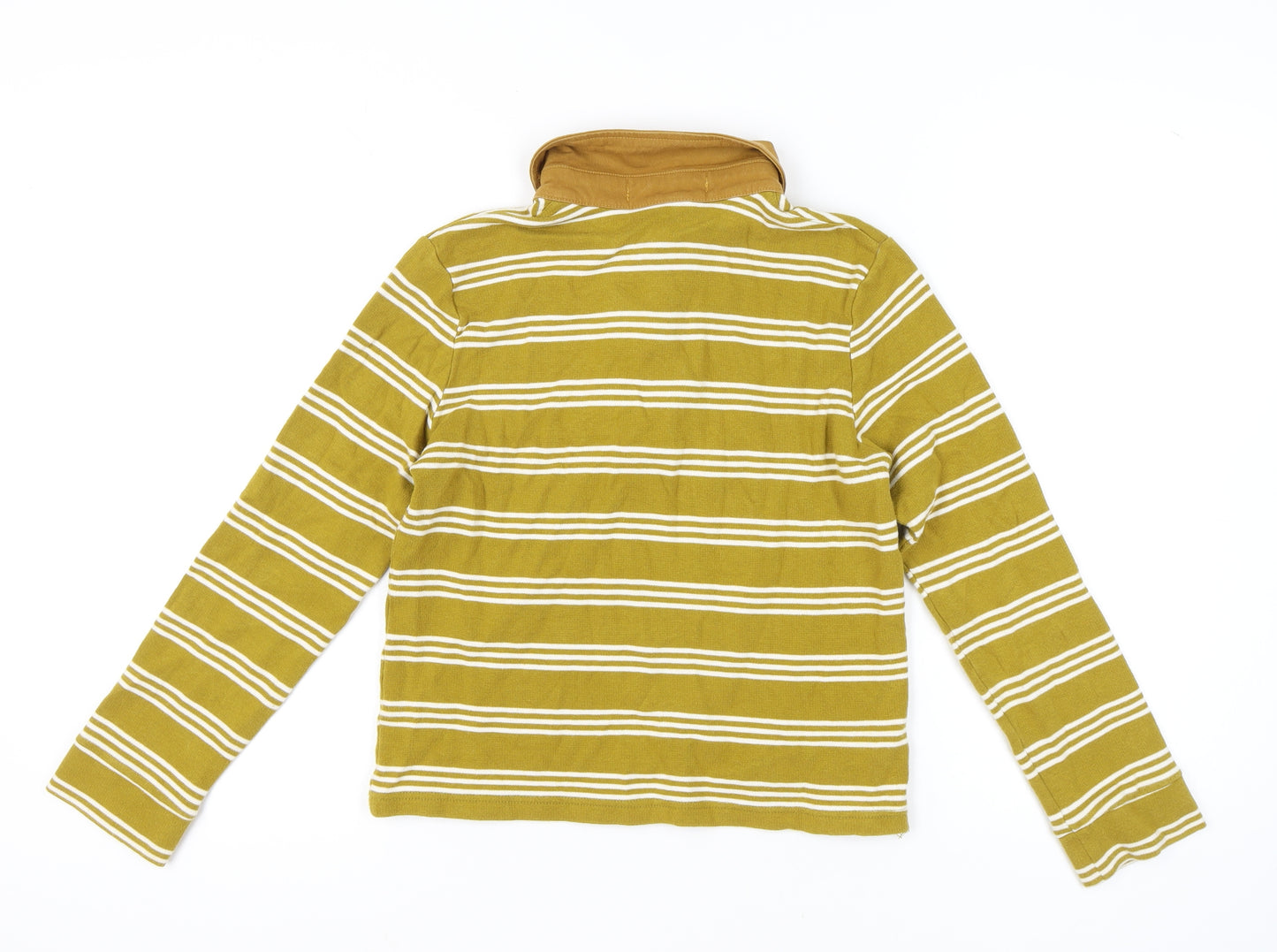 Octopus Me Unisex Yellow Striped Polo S