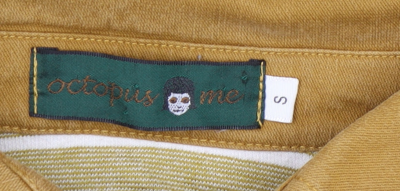 Octopus Me Unisex Yellow Striped Polo S