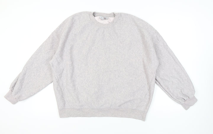 Bershka Women's Grey Pullover Sweatshirt Size 12