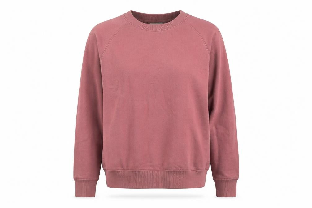 Front view of H&M women’s pink pullover sweatshirt -, size S, crew neck