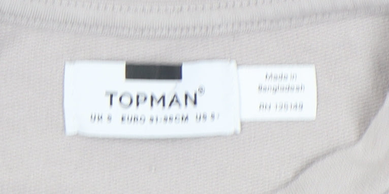 Topman Beige Men's Pullover Sweatshirt - Small