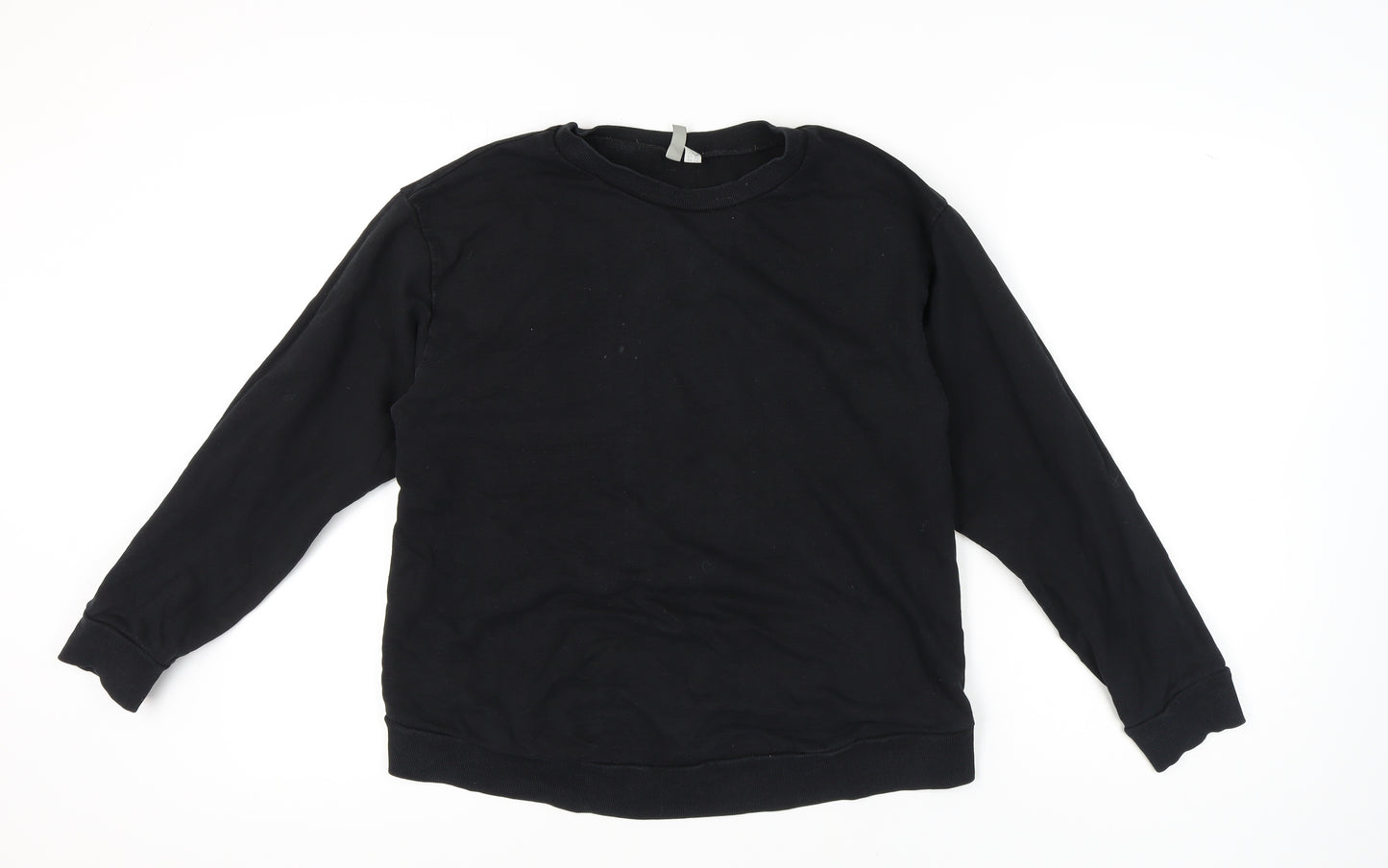 ASOS Women's Black Cotton Pullover Sweatshirt Size 12