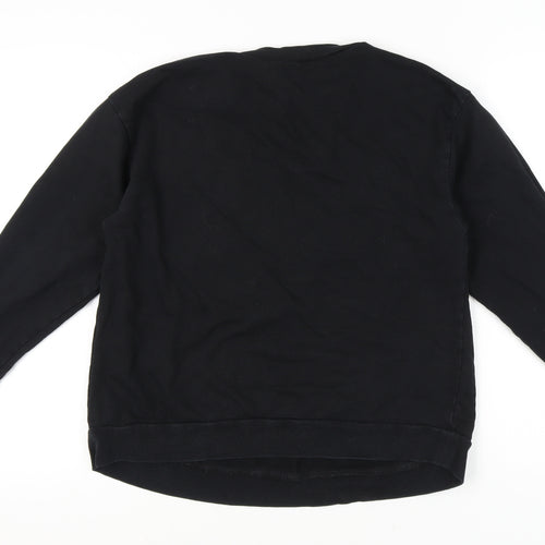 ASOS Women's Black Cotton Pullover Sweatshirt Size 12
