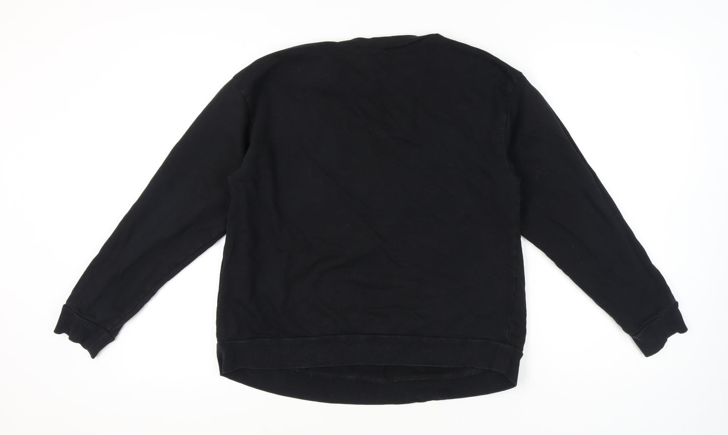 ASOS Women's Black Cotton Pullover Sweatshirt Size 12