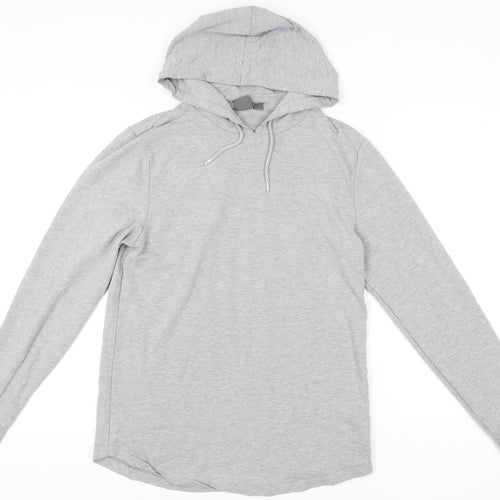 ASOS Men's Grey Pullover Hoodie, Size L, Regular Fit