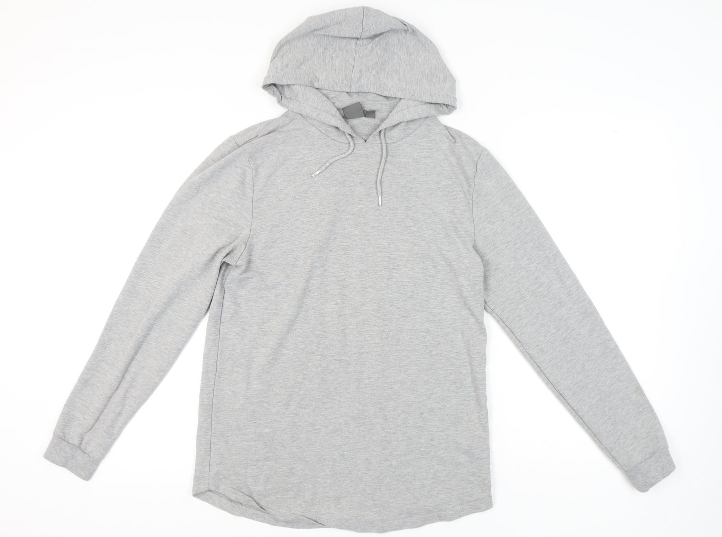 ASOS Men's Grey Pullover Hoodie, Size L, Regular Fit