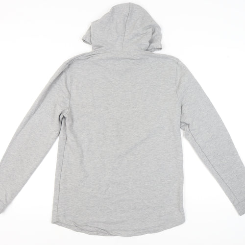 ASOS Men's Grey Pullover Hoodie, Size L, Regular Fit