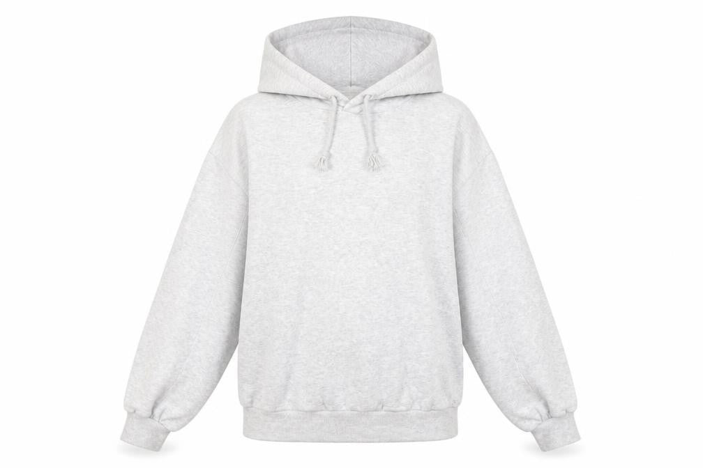 Front view of H&M Women's Grey Pullover Hoodie XS