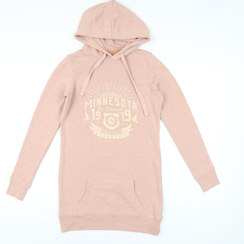 New Look Women's Pink Pullover Hoodie, Size 8