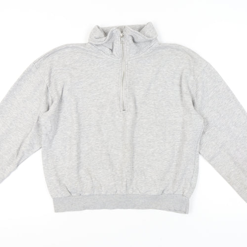 H&M Women's Grey Pullover Sweatshirt Size S