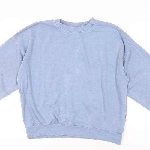 H&M Women's Blue Pullover Sweatshirt S