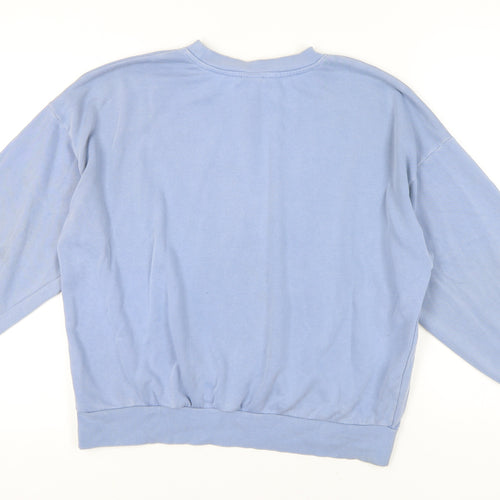 H&M Women's Blue Pullover Sweatshirt S