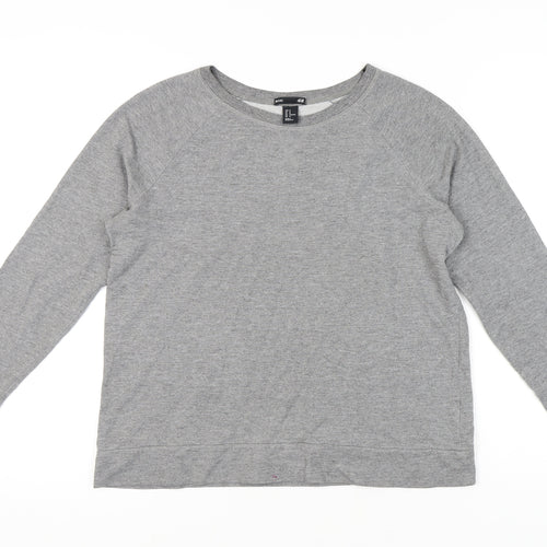 H&M Women's Grey Sweatshirt Size 12 Pullover Crew Neck