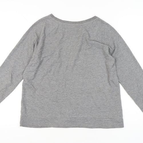 H&M Women's Grey Sweatshirt Size 12 Pullover Crew Neck
