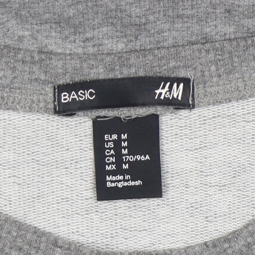 H&M Women's Grey Sweatshirt Size 12 Pullover Crew Neck