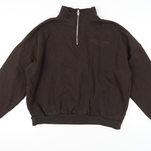 PrettyLittleThing Women's Brown M Pullover Sweatshirt