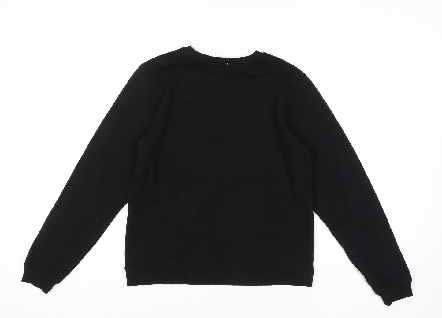 ASOS Women's Black Sweatshirt, UK 8, Lined, Logo, Casual