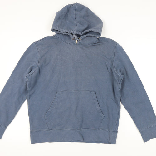 Marks and Spencer Men's Blue Pullover Hoodie Size L